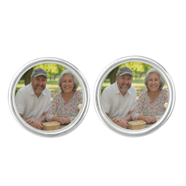 Add Retired Photo Customize Cufflinks (Front)