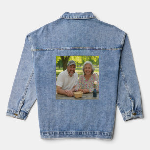 Add Retired Photo Customize Denim Jacket