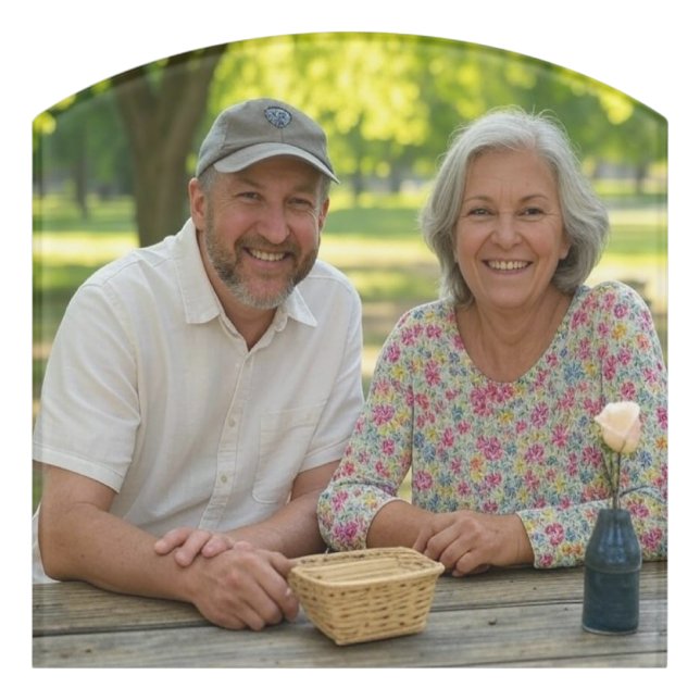 Add Retired Photo Customize Door Sign (Contour Front)