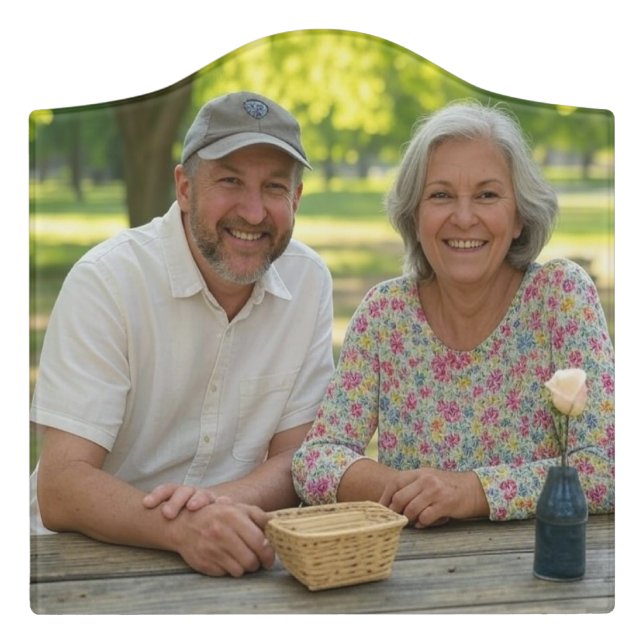 Add Retired Photo Customize Door Sign (Large Crest Front)