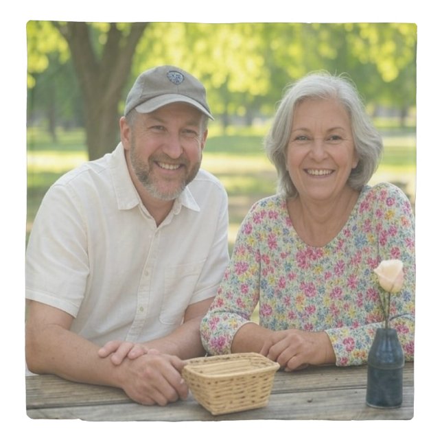 Add Retired Photo Customize Duvet Cover (Front)