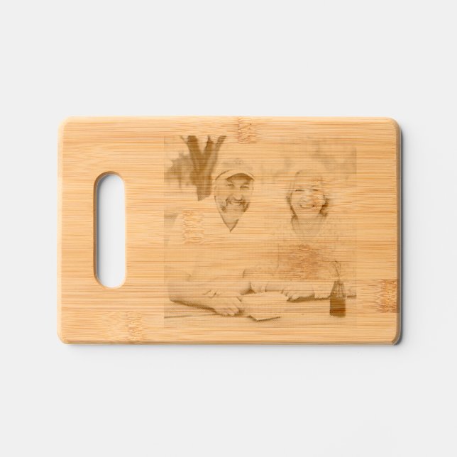Add Retired Photo Customize Engraved Cutting Board (Front)