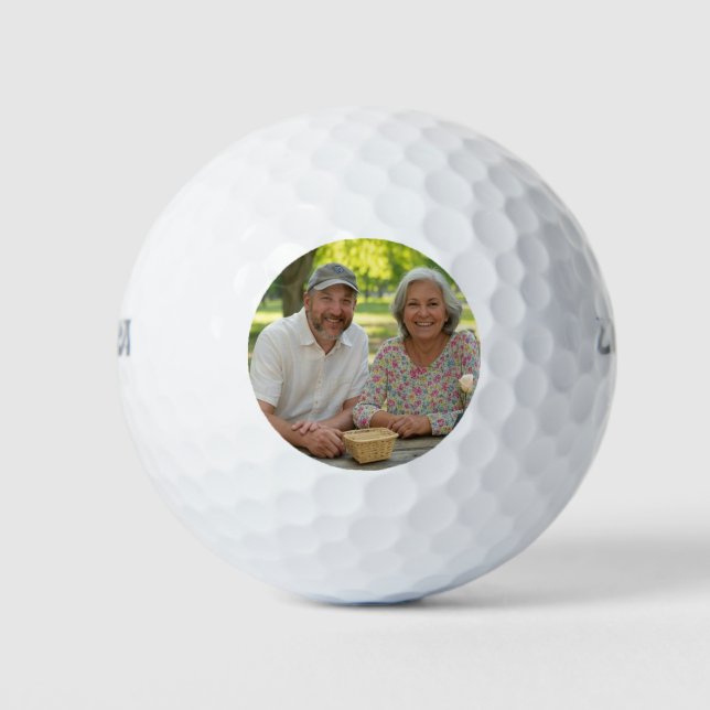 Add Retired Photo Customize Golf Balls (Front)