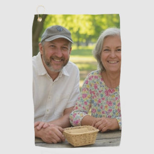 Add Retired Photo Customize Golf Towel