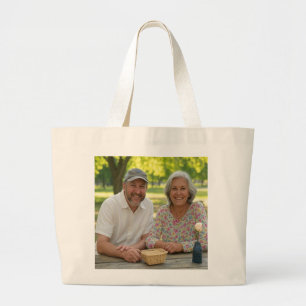 Add Retired Photo Customize Large Tote Bag