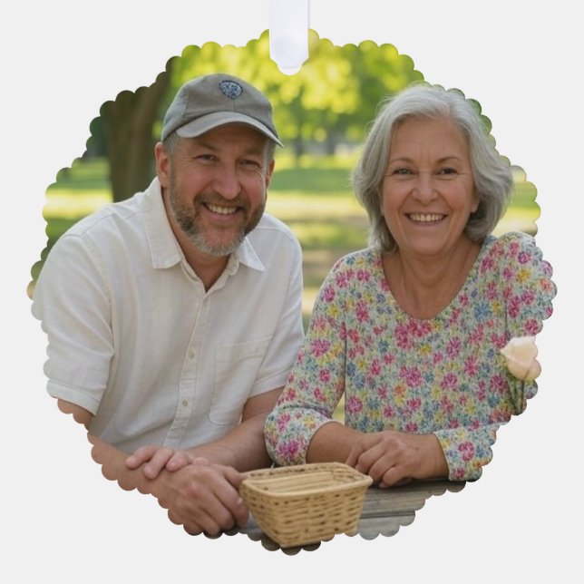 Add Retired Photo Customize Ornament Card (Front)