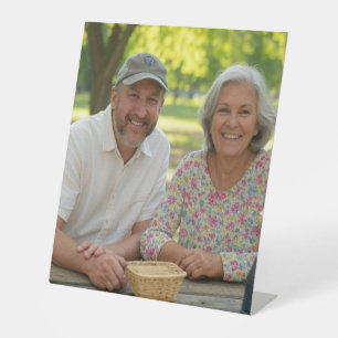 Add Retired Photo Customize Pedestal Sign