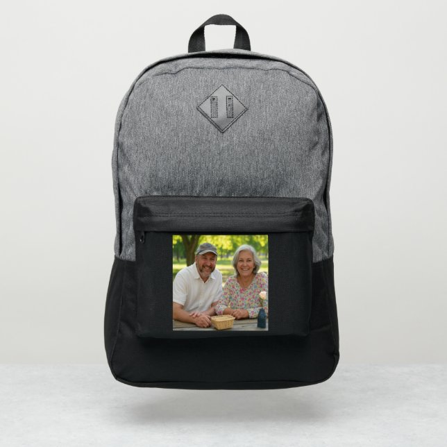 Add Retired Photo Customize Port Authority® Backpack (Front)