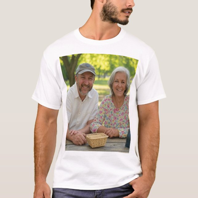 Add Retired Photo Customize T-Shirt (Front)