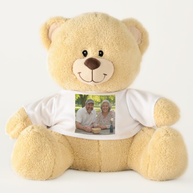Add Retired Photo Customize Teddy Bear (Front)