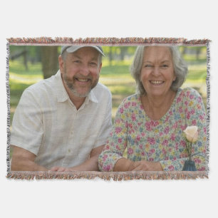 Add Retired Photo Customize Throw Blanket
