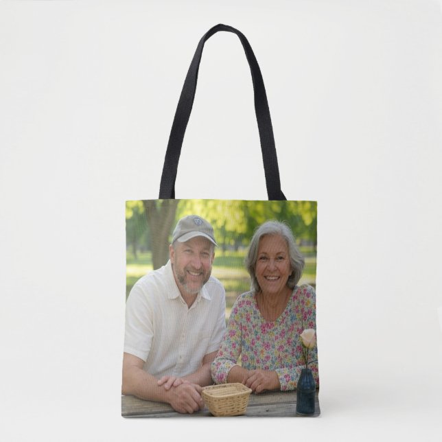 Add Retired Photo Customize Tote Bag (Front)