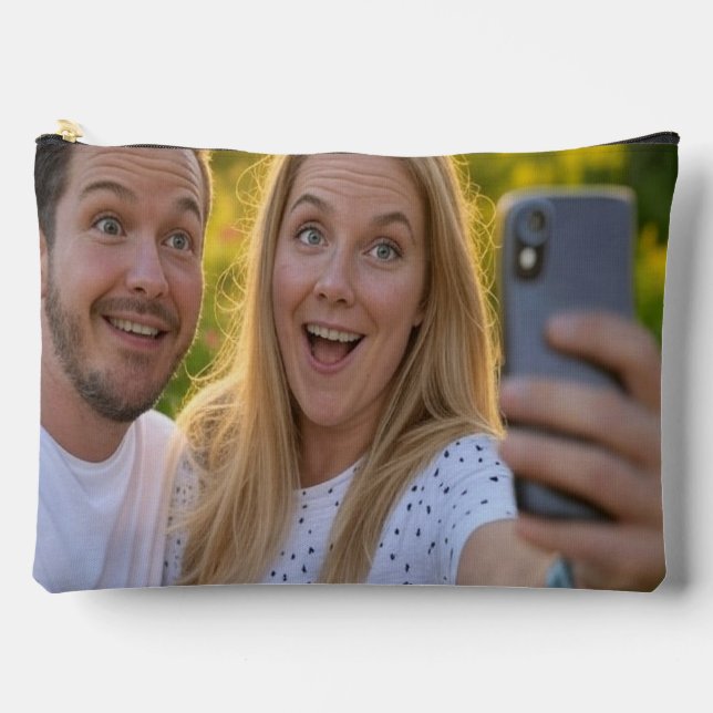 Add Selfie Customize Accessory Pouch (Front)