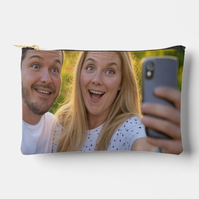 Add Selfie Customize Accessory Pouch (Front)