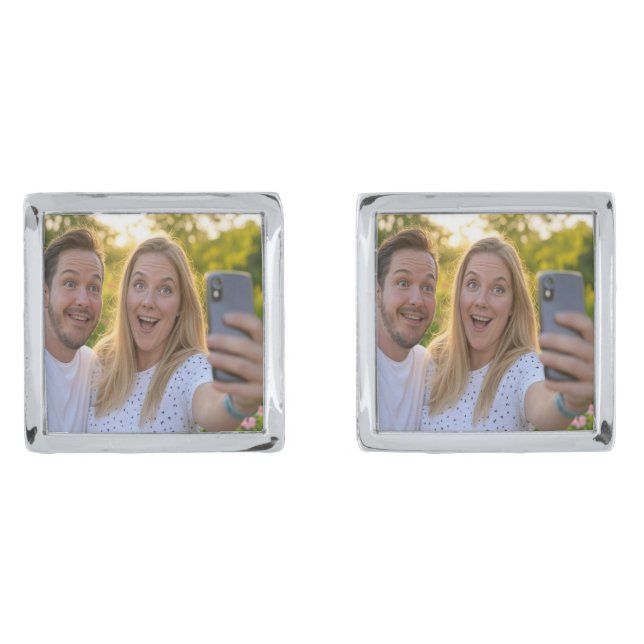 Add Selfie Customize Cufflinks (Front)