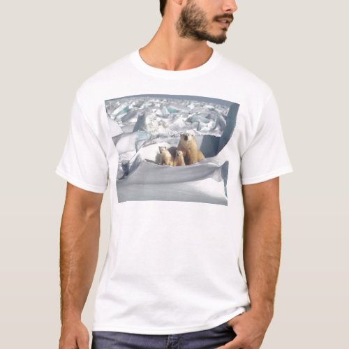 Add SLOGAN to Save Arctic Polar Bears Planet Ice T_Shirt