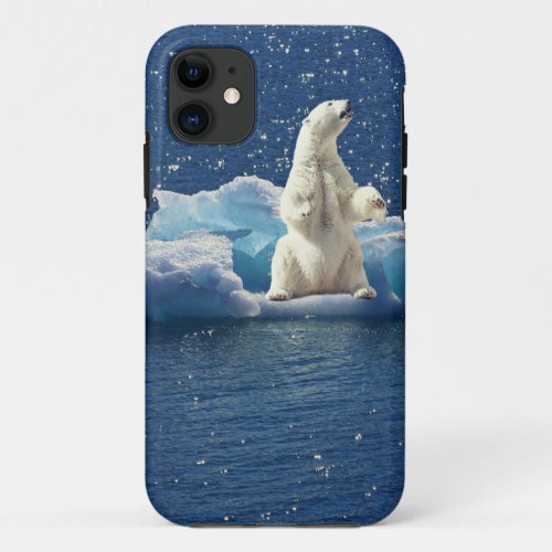 Add SLOGAN to Save Polar Bears Arctic Planet Ice iPhone 11 Case