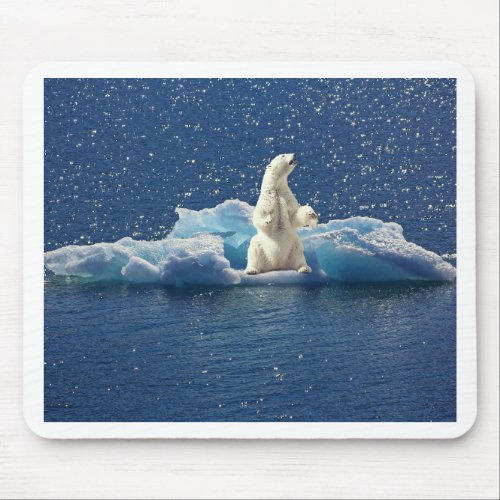 Add SLOGAN to Save Polar Bears Arctic Planet Ice Mouse Pad