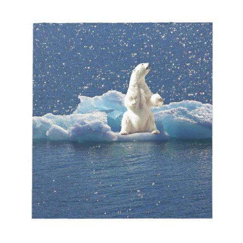Add SLOGAN to Save Polar Bears Arctic Planet Ice Notepad