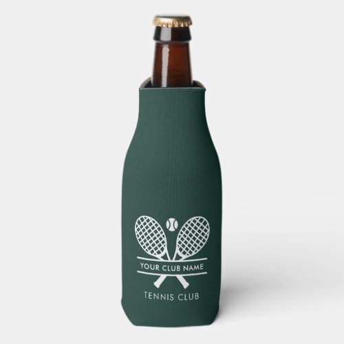 Add Sports Club Name Lawn Tennis Team Green Bottle Cooler