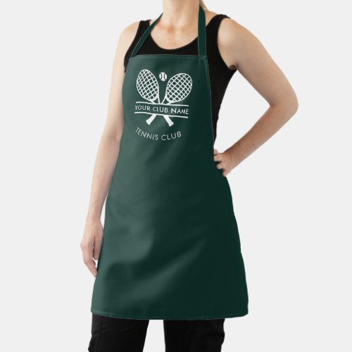 Add Sports Club Name Tennis Sports Any Color Green Apron