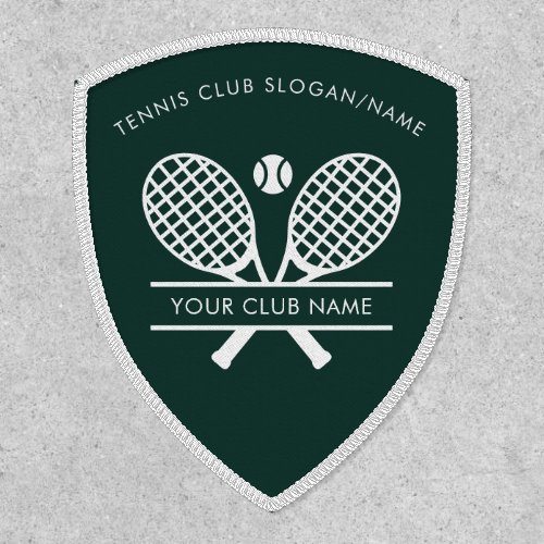 Add Sports Club Name Tennis Team Green Any Color Patch