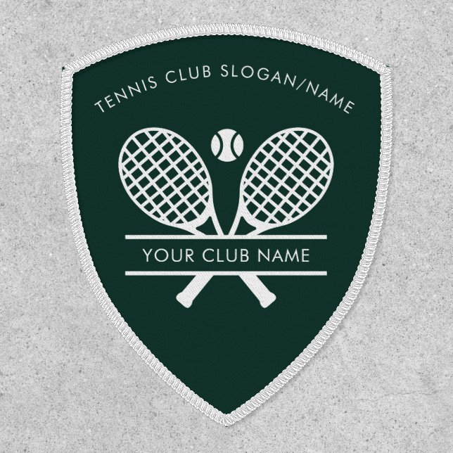 Add Sports Club Name Tennis Team Green Any Color Patch (Front)