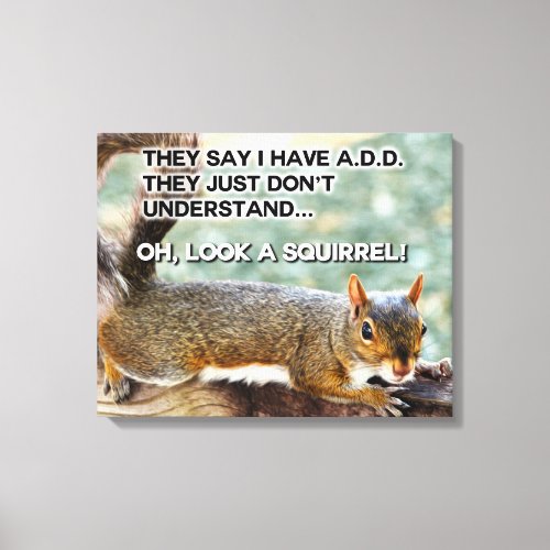 ADD Squirrel Photo Canvas Print