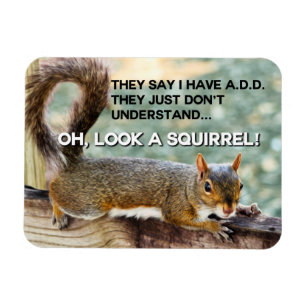 ADD Squirrel Photo Magnet