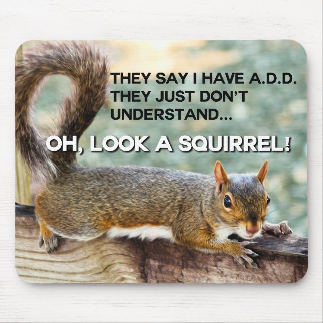 ADD Squirrel Photo Mouse Pad (Front)