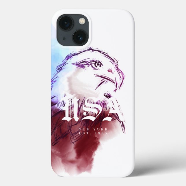 Add State and Year USA Bald Eagle Case-Mate iPhone Case (Back)
