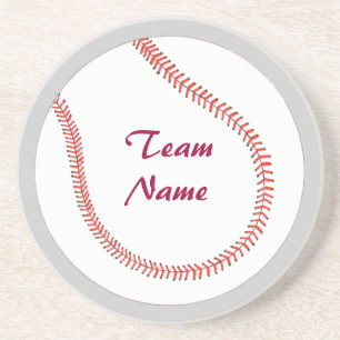 Add Team Name Baseball Coasters