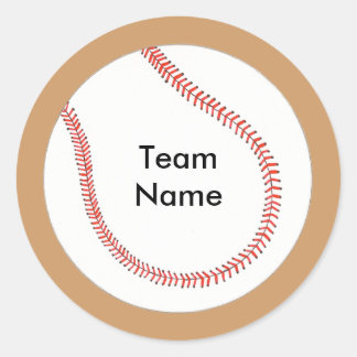 Add Team Name Baseball Stickers