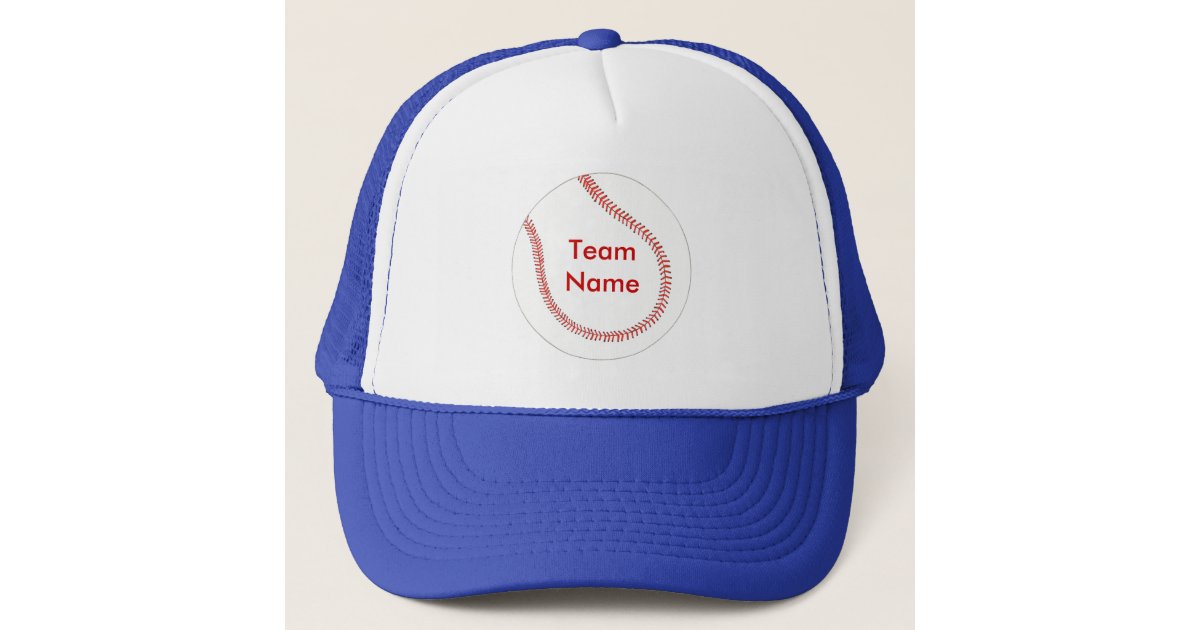 Add Team Name, Custom Baseball Hats