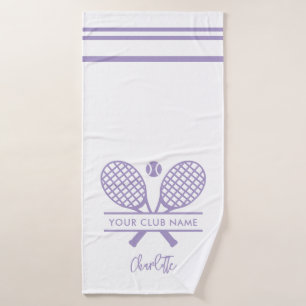 Add Tennis Club Name Monogram Team Players Bath Towel
