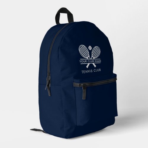 Add Tennis Club Name Sports Team Swag Custom Printed Backpack