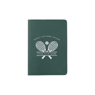 Add Tennis Club Name Team Players Green Any Color Passport Holder