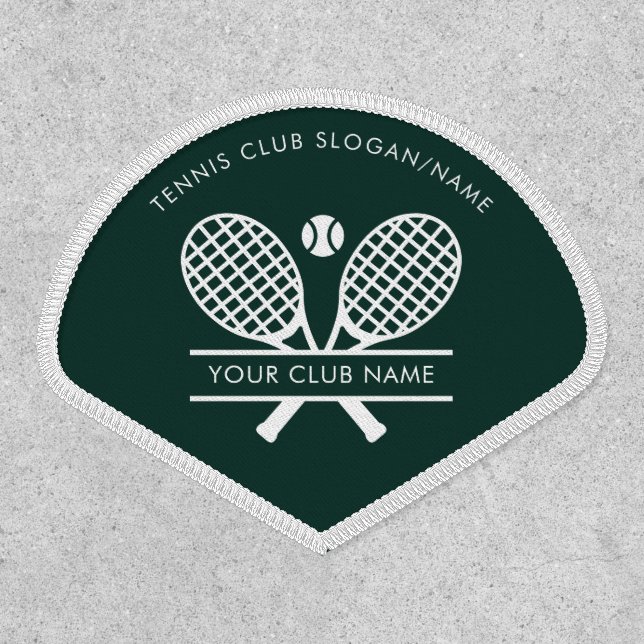 Add Tennis Club Name Team Players Green Custom Patch (Front)