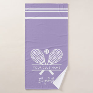 Add Tennis Club Name Team Players Script Bath Towel