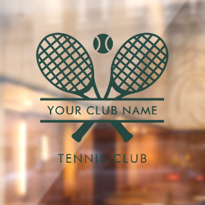 Add Tennis Club Name Team Trainers Custom Window Cling