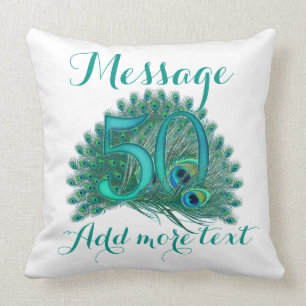 Add text 50th Wedding anniversary  custom Pillow