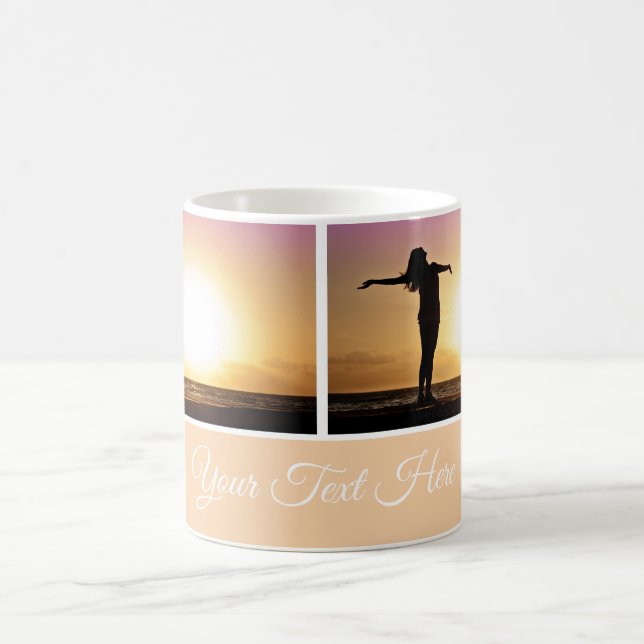 Add Text and Photo Coffee Mug (Center)