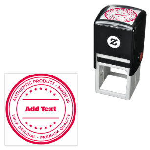 Add Text Black Housing Message Red Ink Color Daily Self-inking Stamp