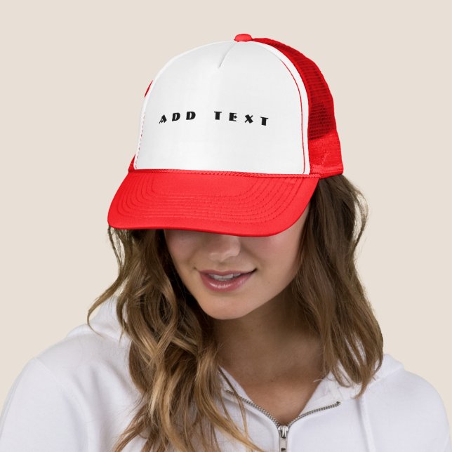 ADD Text Bold Letter Printed Lightweight Comfort Trucker Hat (In Situ)