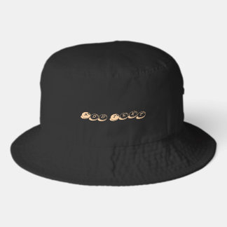 ADD TEXT Classic Black-Cap Casual Outfit Outdoor Bucket Hat