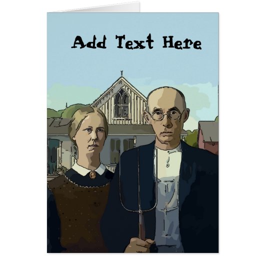 Add Text Comical Art, American Gothic (Front)