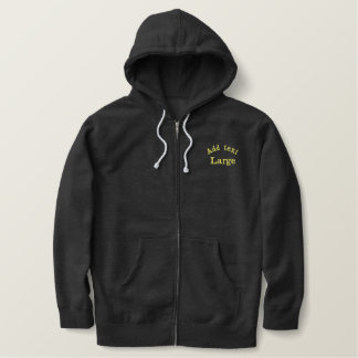 Add text, create your own embroidered jacket. hoodie