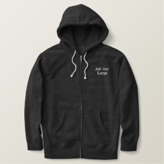Add text, create your own embroidered jacket. hoodie