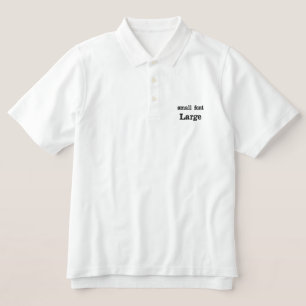 Add text, create your own embroidered shirt. polo shirt