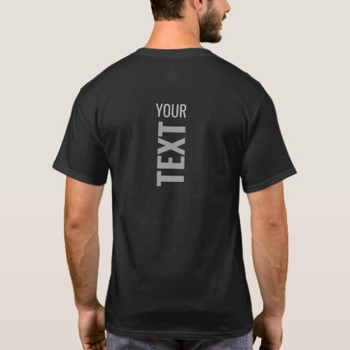 Add Text Double Sided Design Print Template Mens T_Shirt